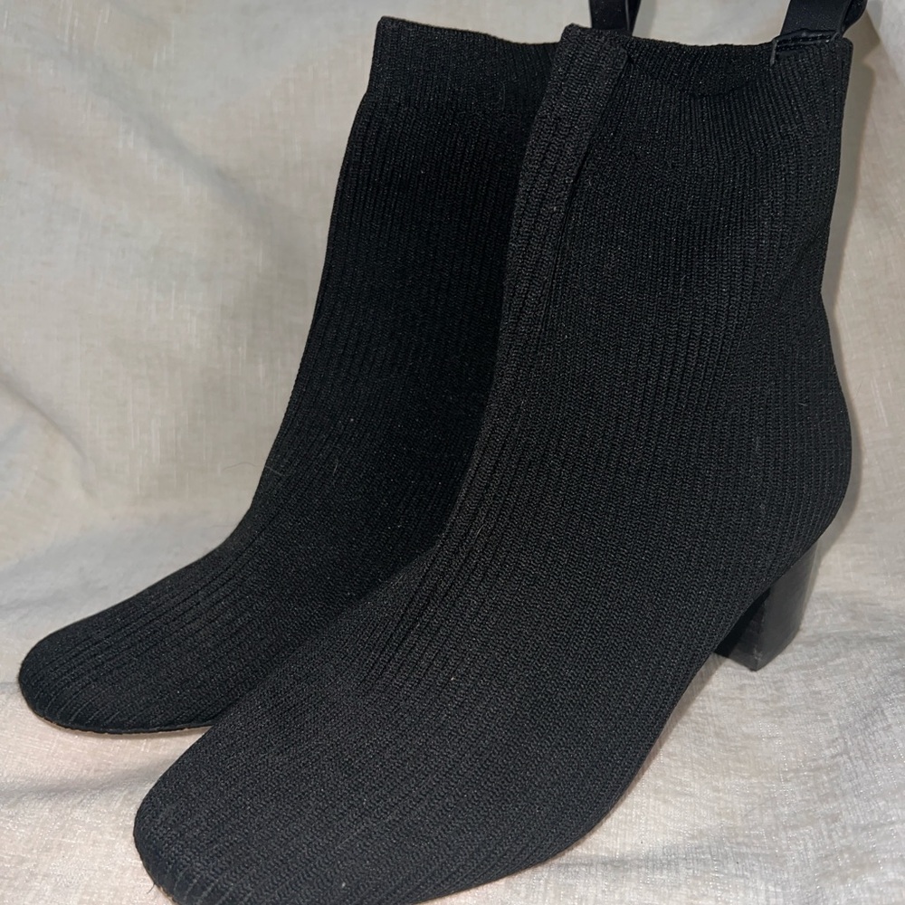 Joie Black Knit Ankle Booties